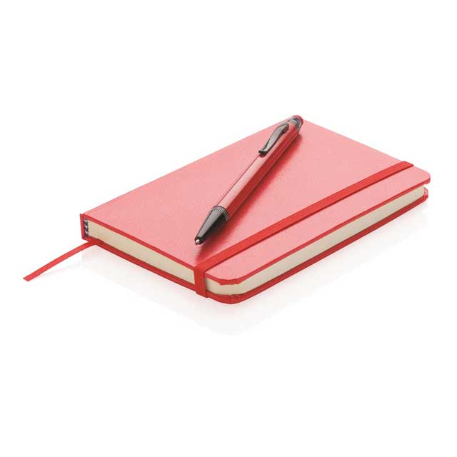 XD A6 Hard Cover Notebook With Stylus Pen - Red