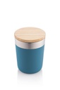 LAREN - Vacuum Coffee Tumbler With Bamboo Lid - Blue