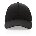 Impact AWARE™ 6 Panel 280gr Recycled Cotton Cap - Black