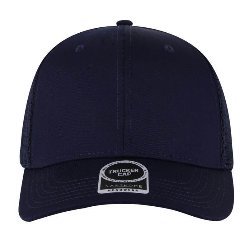 SWIFT - Santhome 6 Panel Trucker Cap - Navy Blue