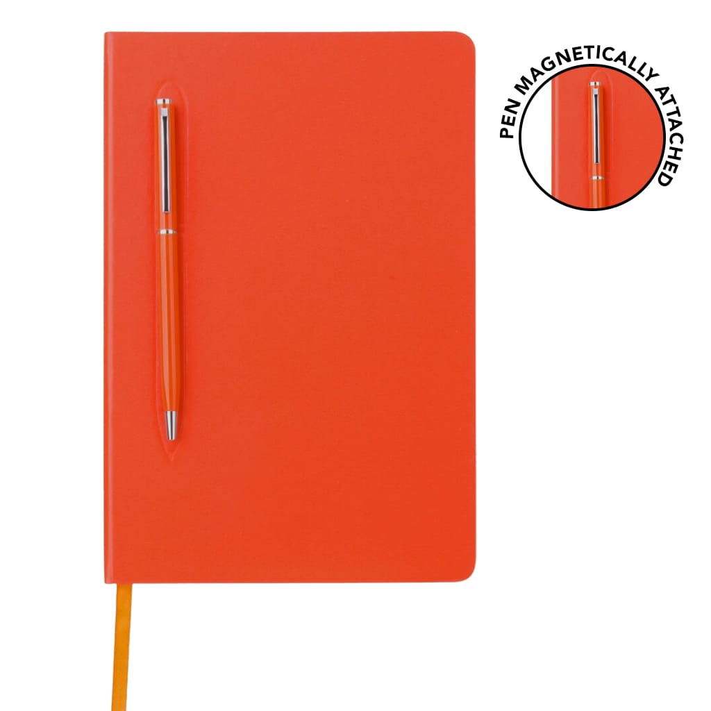 CAMPINA - Giftology A5 Hard Cover Notebook with Metal Pen - Orange