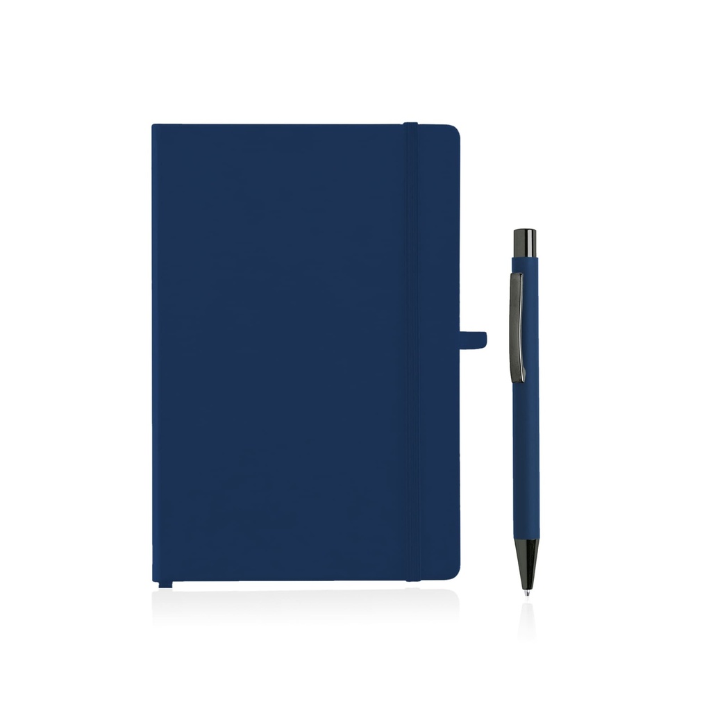 BORNA - Giftology A5 Hard Cover Notebook and Pen Set - Navy