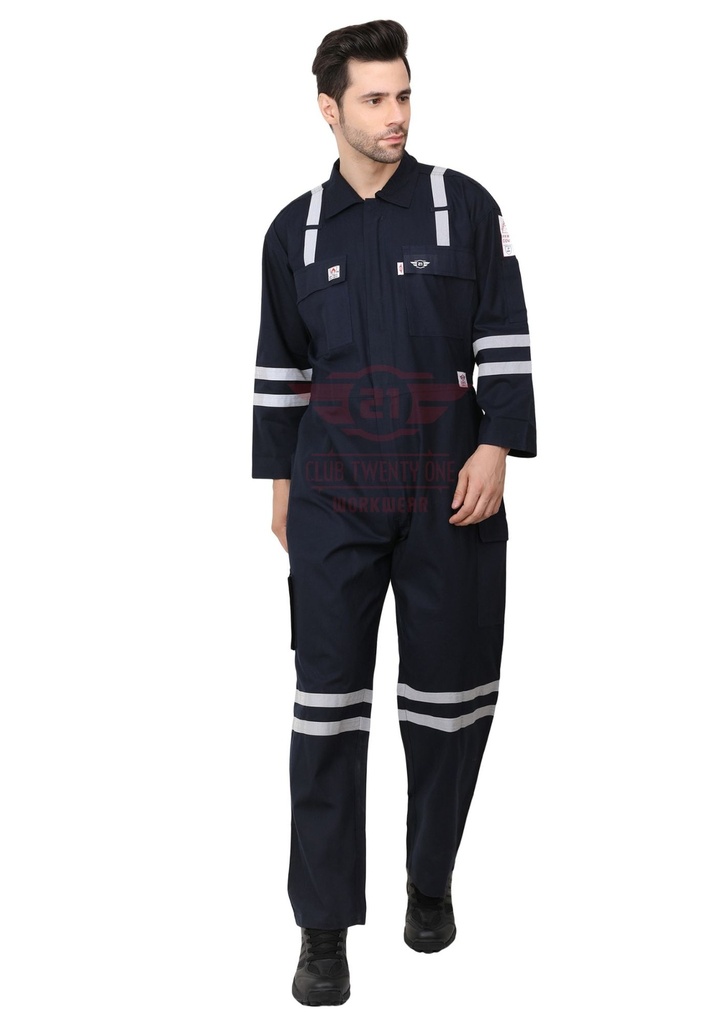 IFR Pro Mod Coverall
Color: Navy Blue
Fabric: 80% Modacrylic,
20% Cotton
GSM: 230