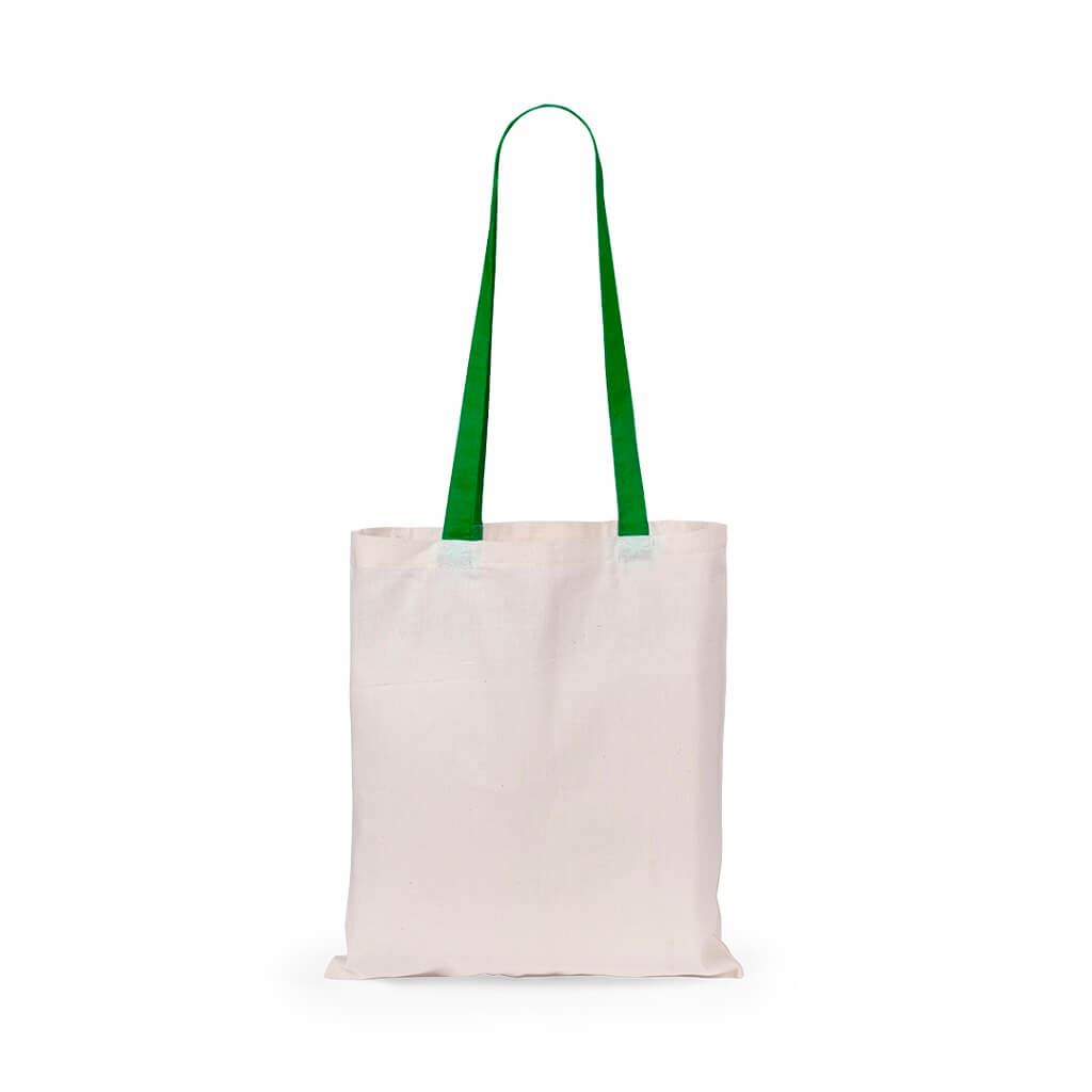 Cotton Shopping Bag - Green Handle